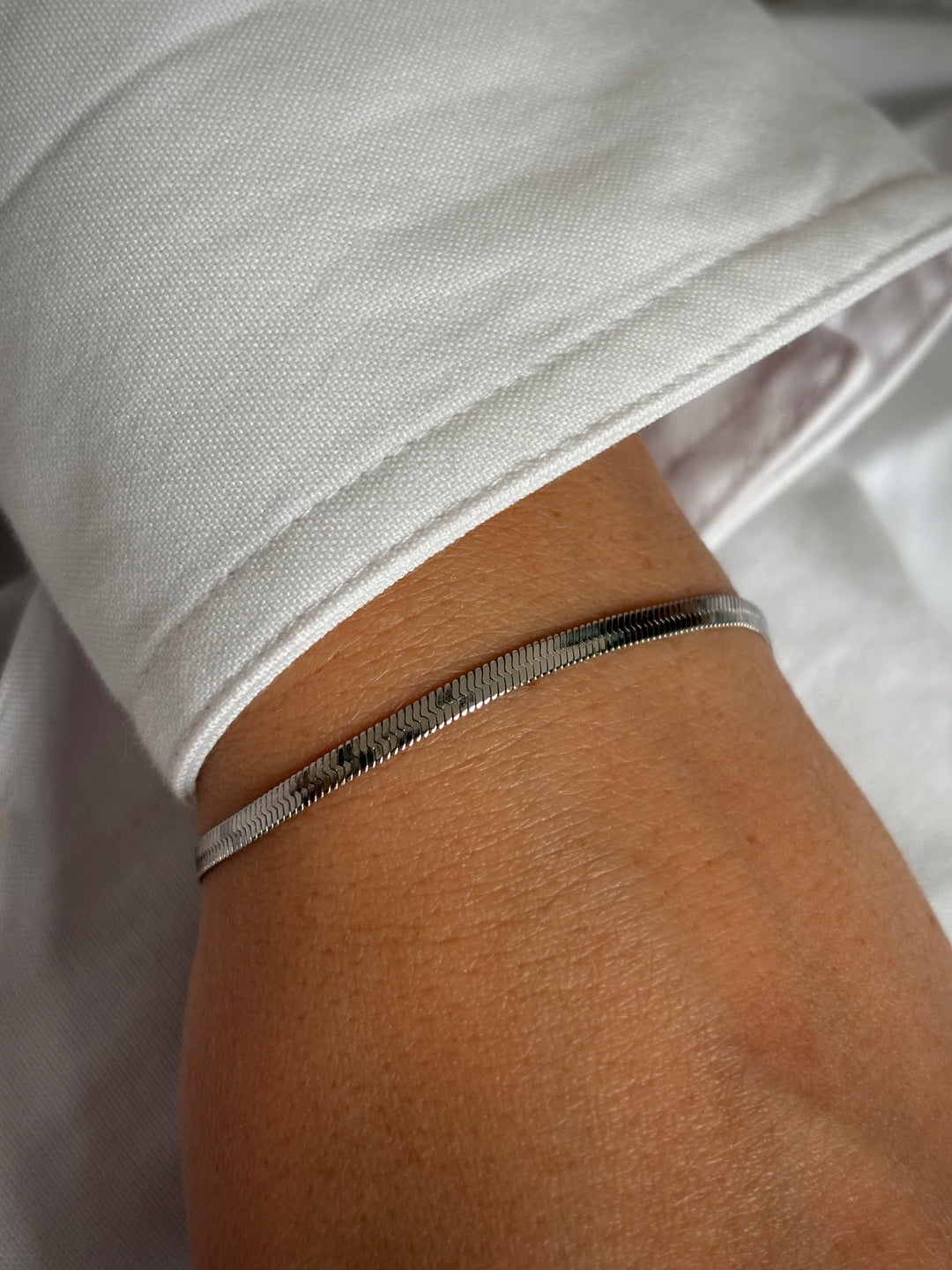 Silver snake bracelet