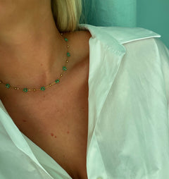 Green Flower Necklace