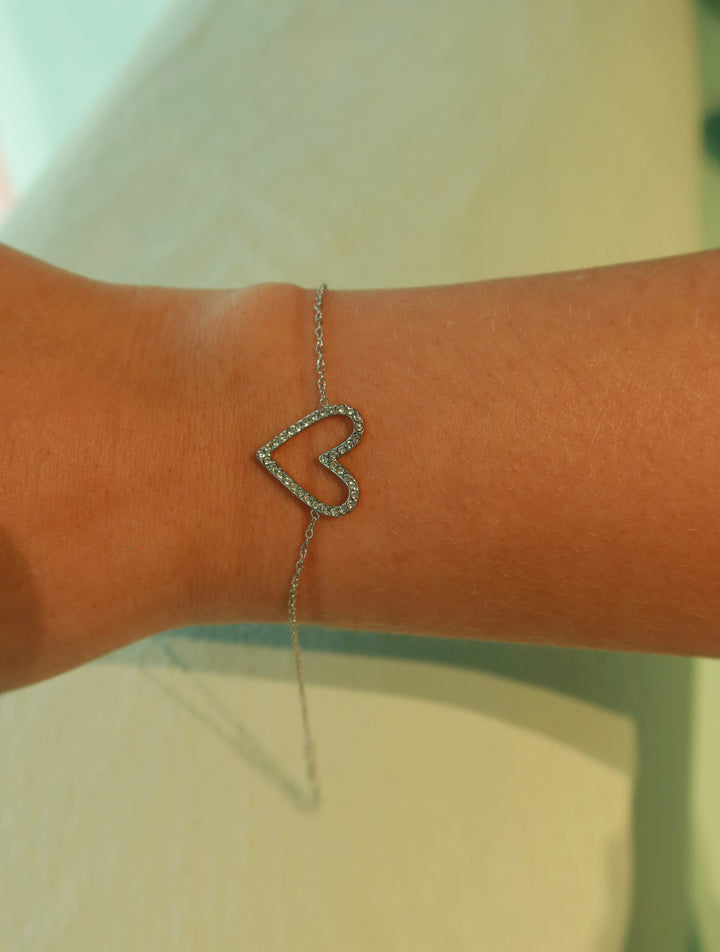 Silver Heart Bracelet