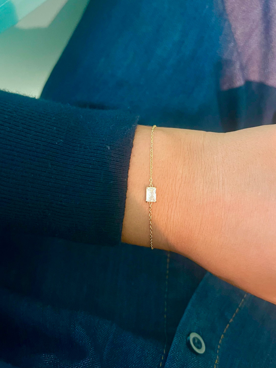 Vierkante diamanten armband