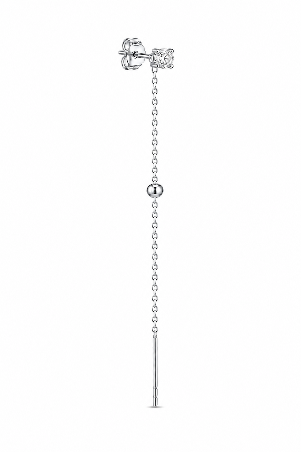 LONG ELEGANT DOT CHAIN SILVER