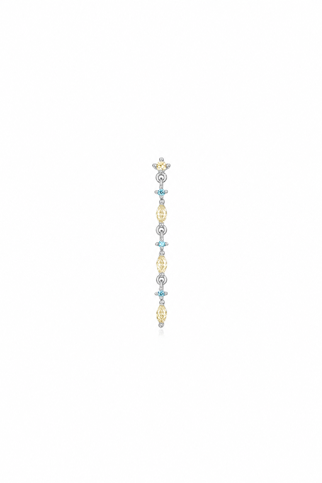 YELLOW/BLUE MEDIUM DROP SILVER