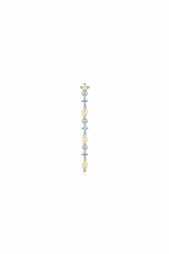 YELLOW/BLUE MEDIUM DROP SILVER