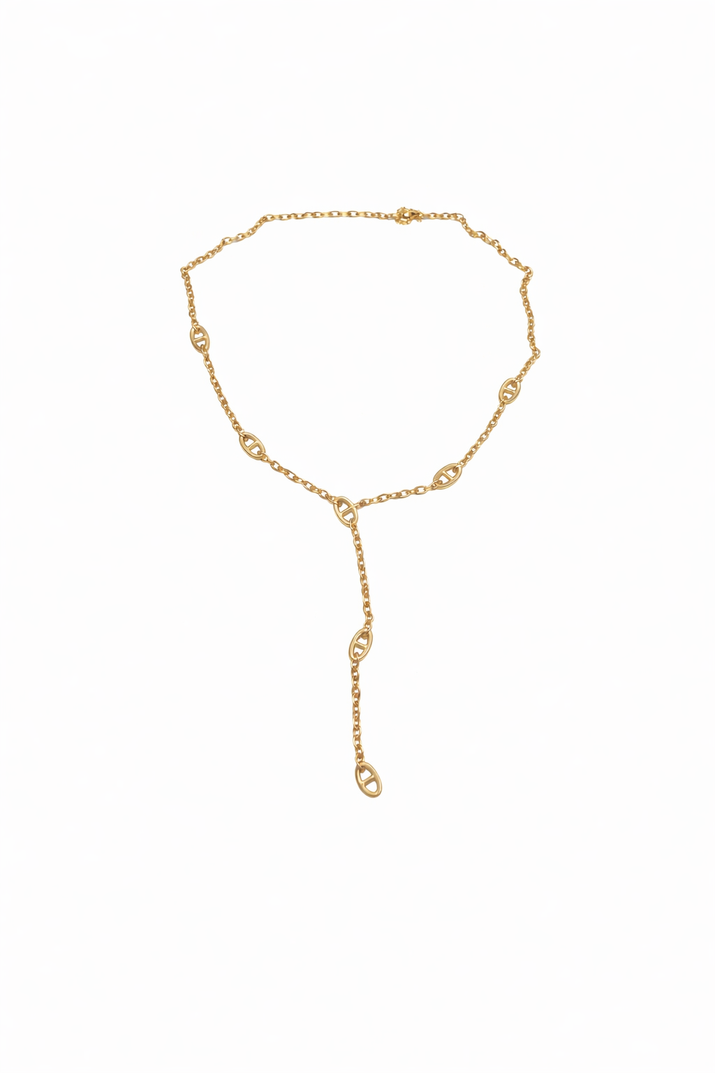 CHUNKY SIGNATURE Y GOLD NECKLACE