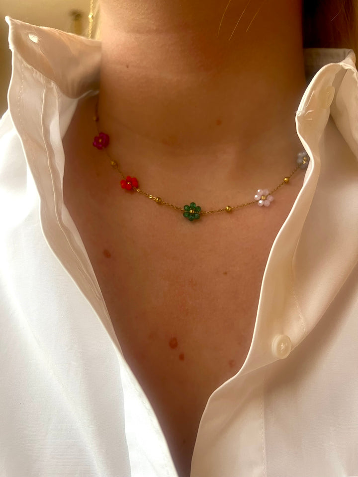 Multi Flower Necklace