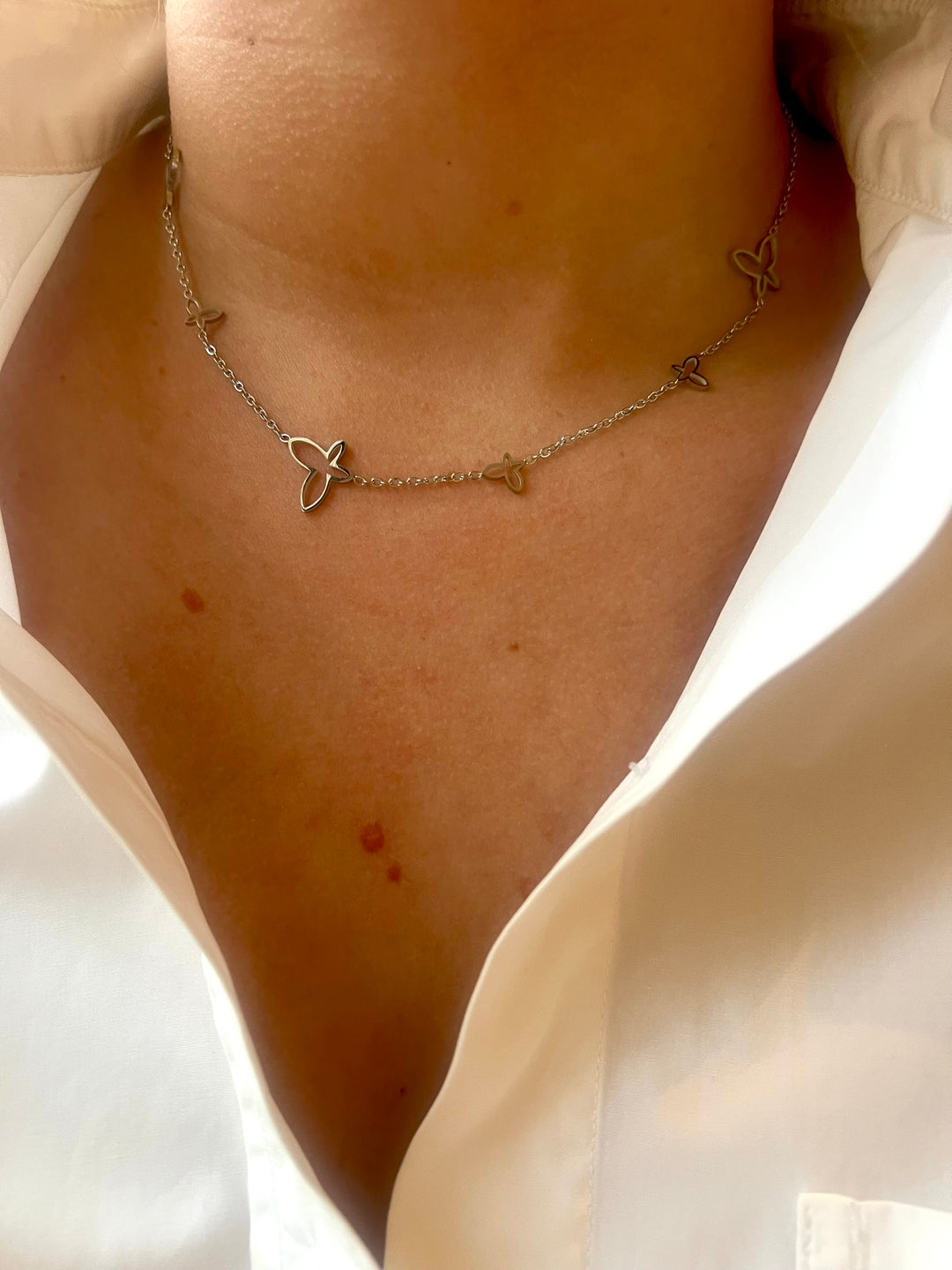 Silver Butterfly Necklace