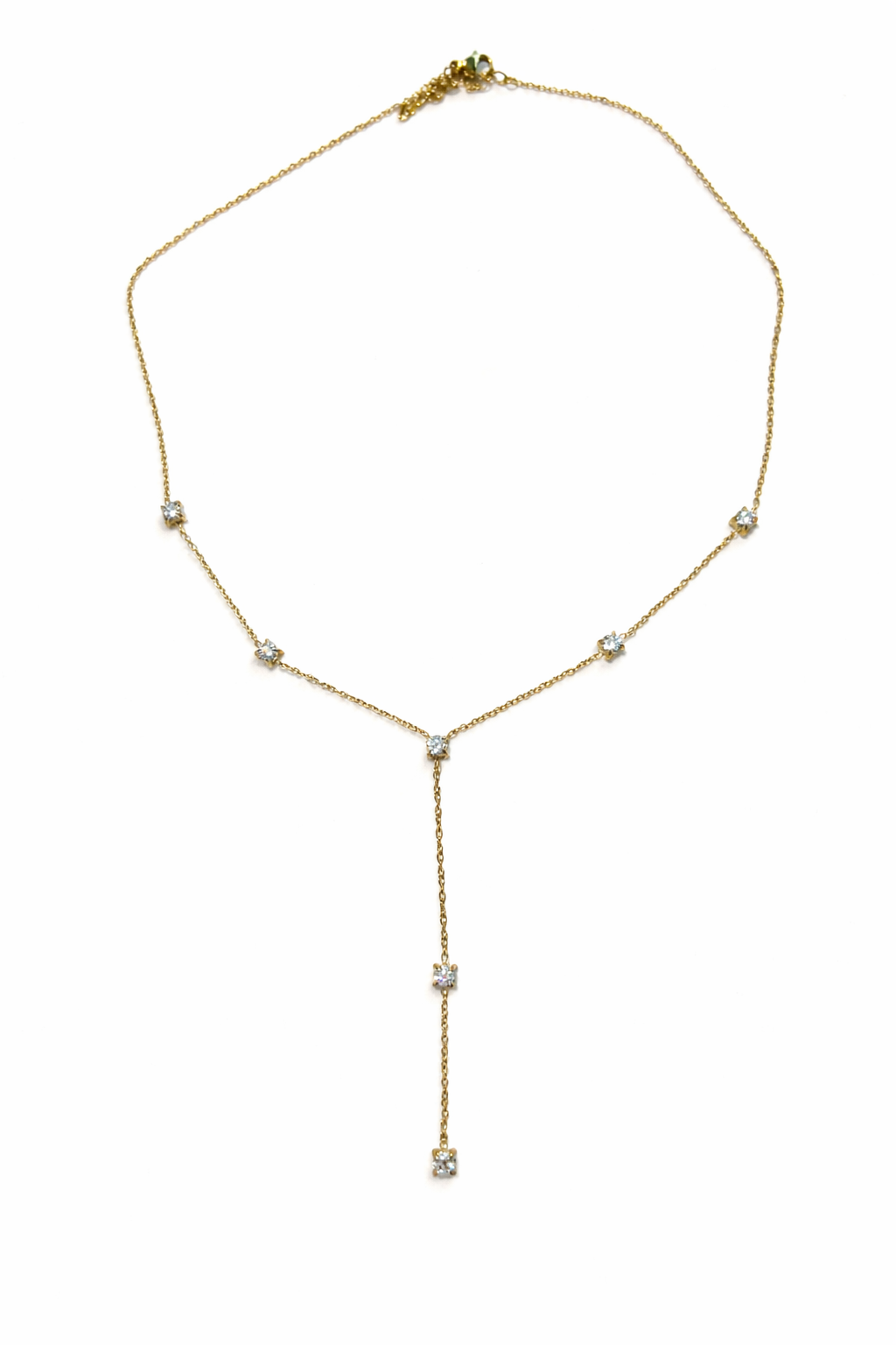DIAMOND Y DROP NECKLACE