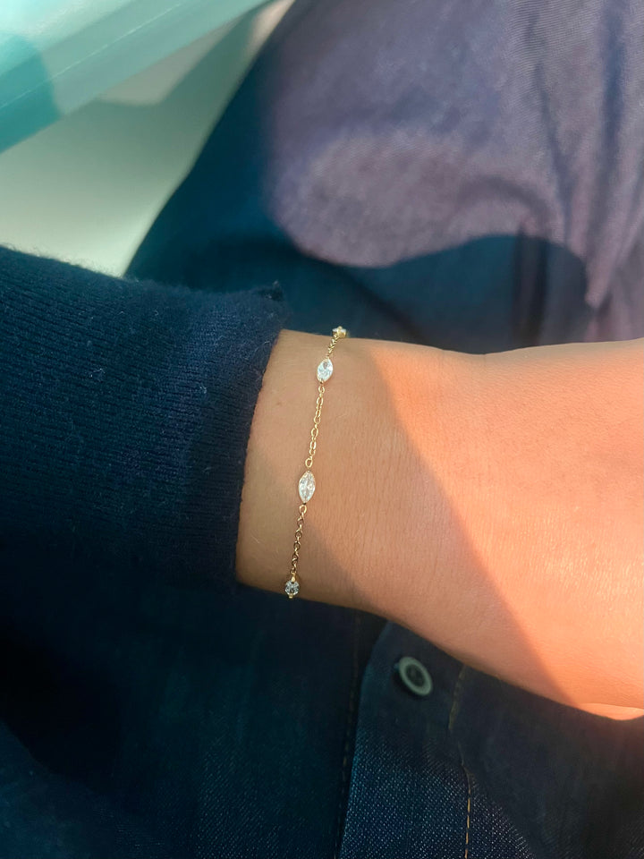 Oval Multi Medium Diamond Bracelet