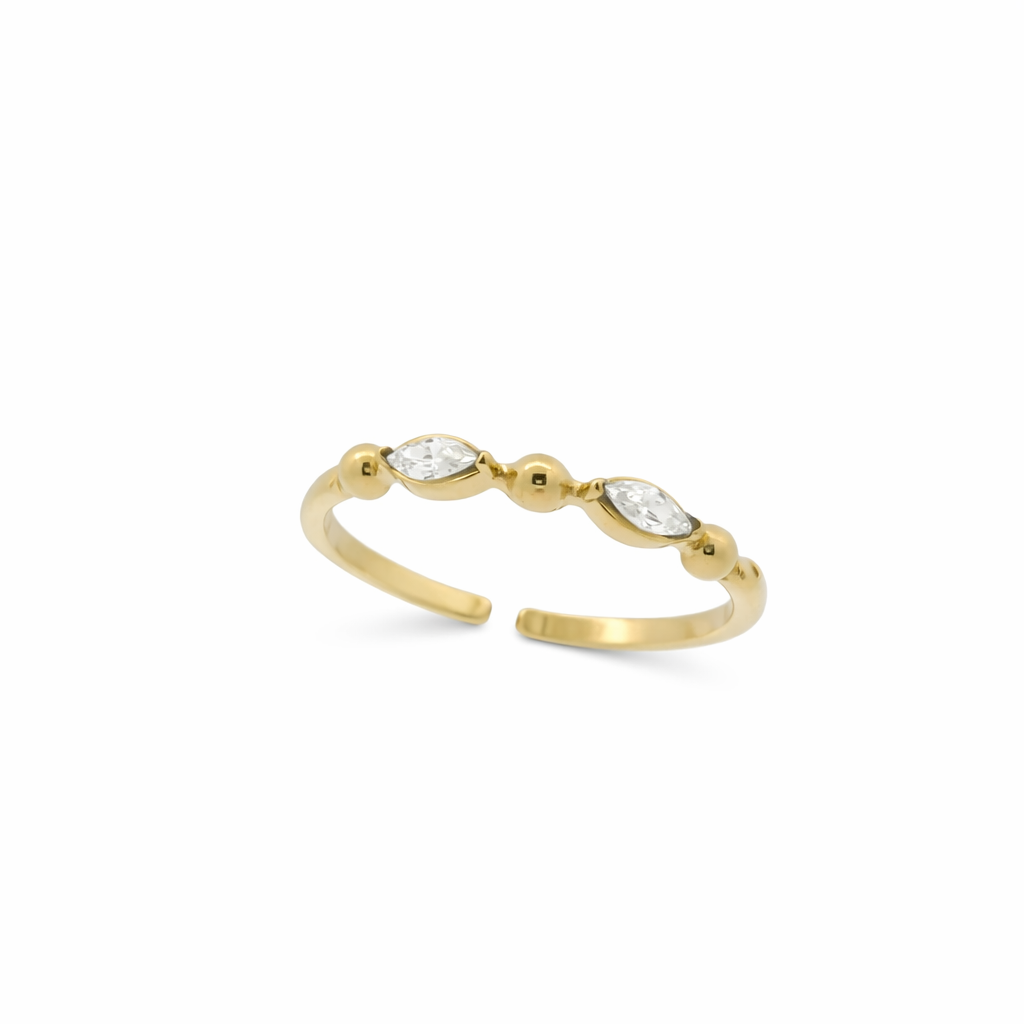 EMIE OVAL ZIRCONIA RING