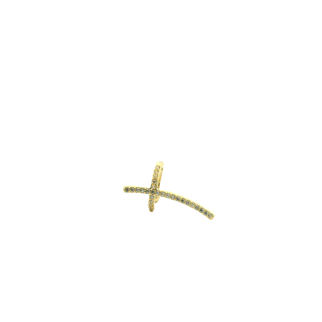 Elegant Gold Cross Earcuff