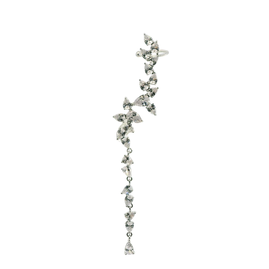 Elegant Floral Drop Earcuff