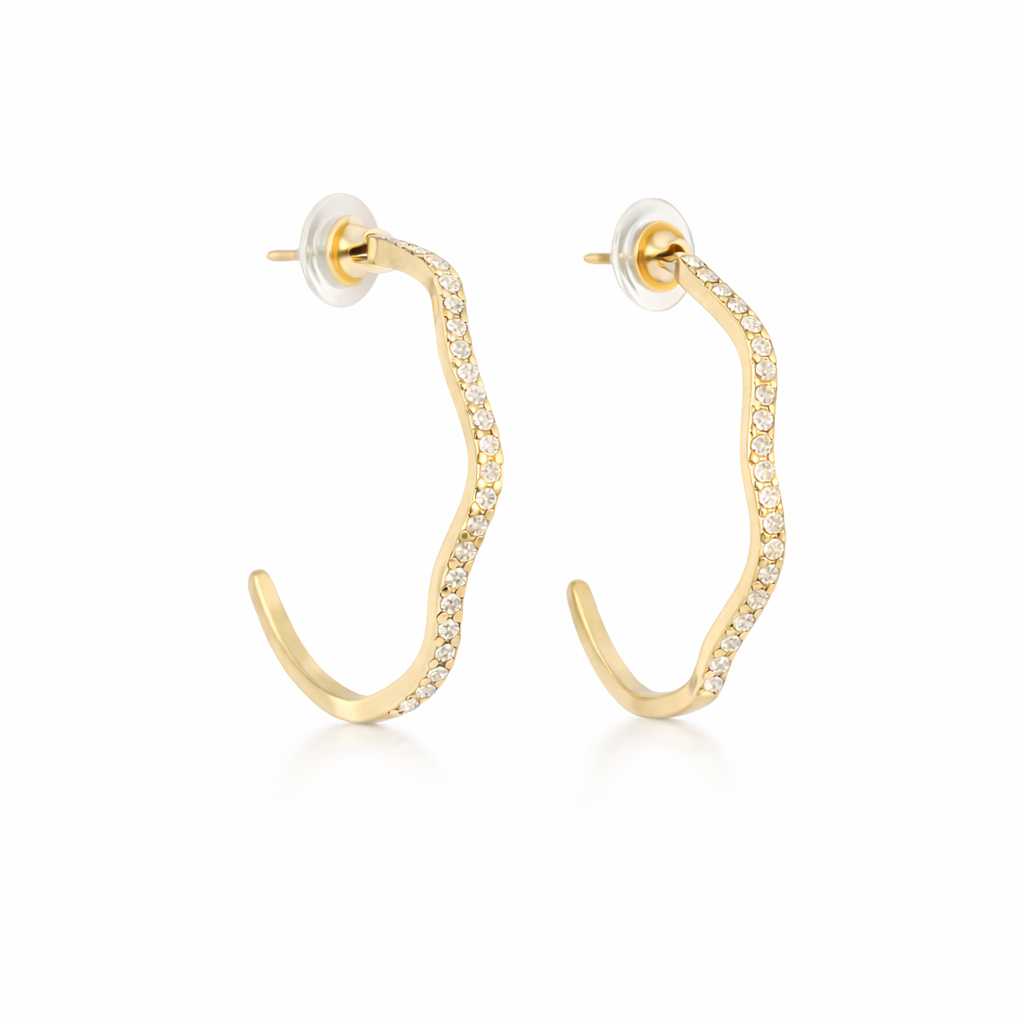 ESTELLE WAVY HOOP SET