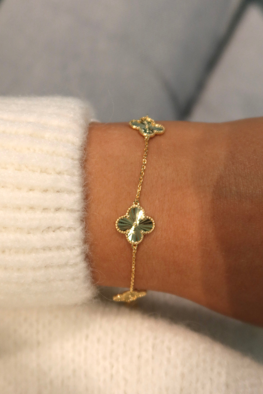 Gouden Klaver Armband