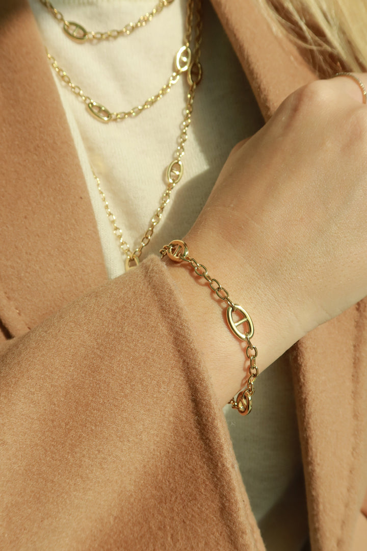 CHUNKY SIGNATURE GOLD BRACELET