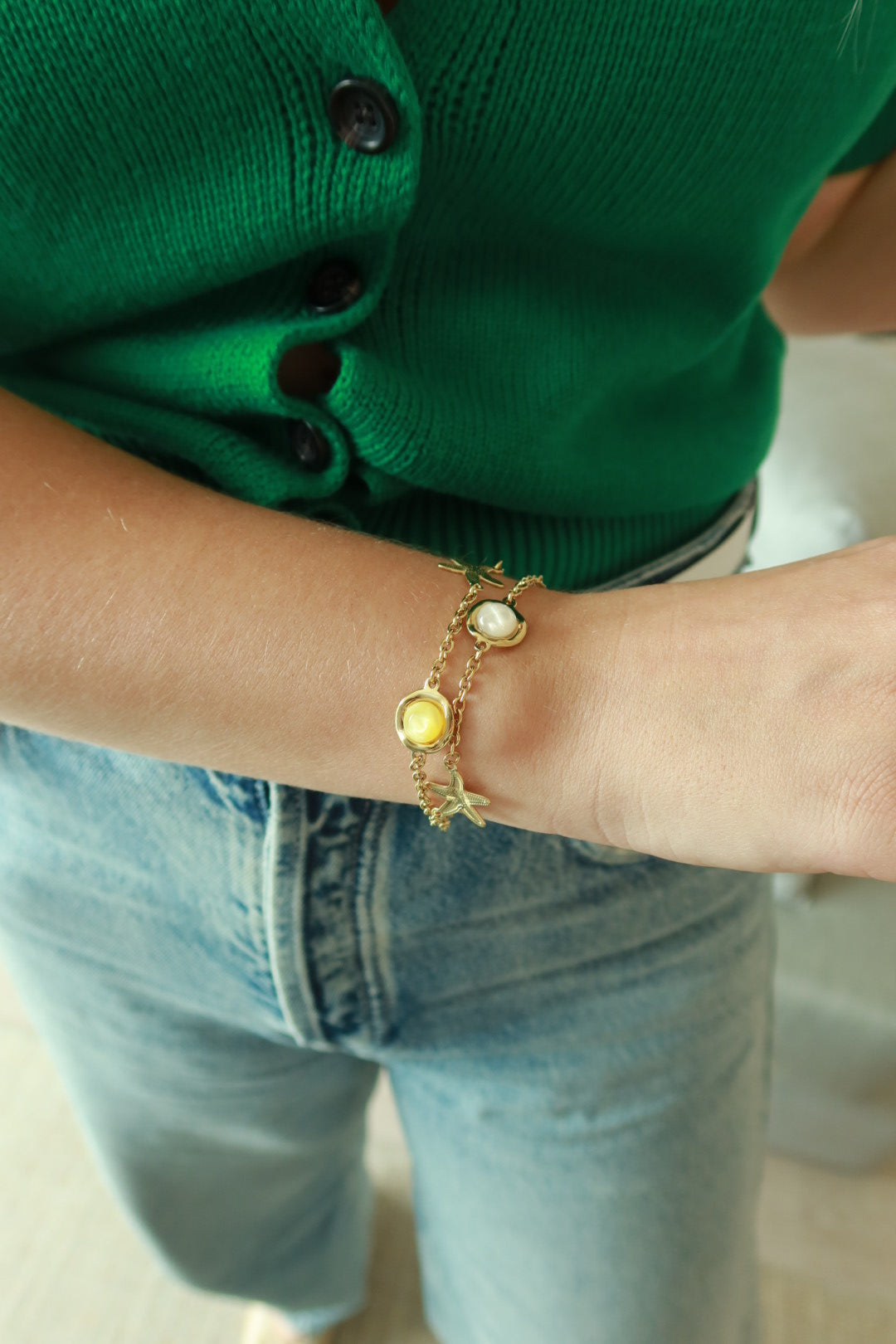 WHITE COASTAL STONE BRACELET