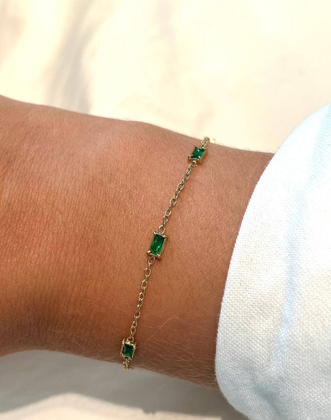 Green Rectangle Bracelet