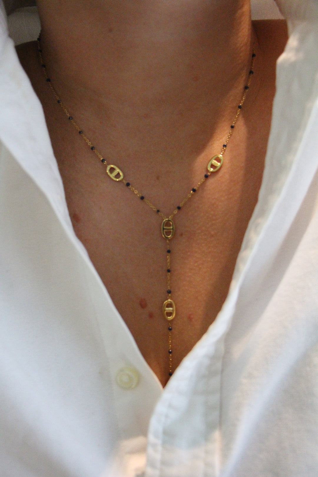 Dark Blue Long Signature Necklace