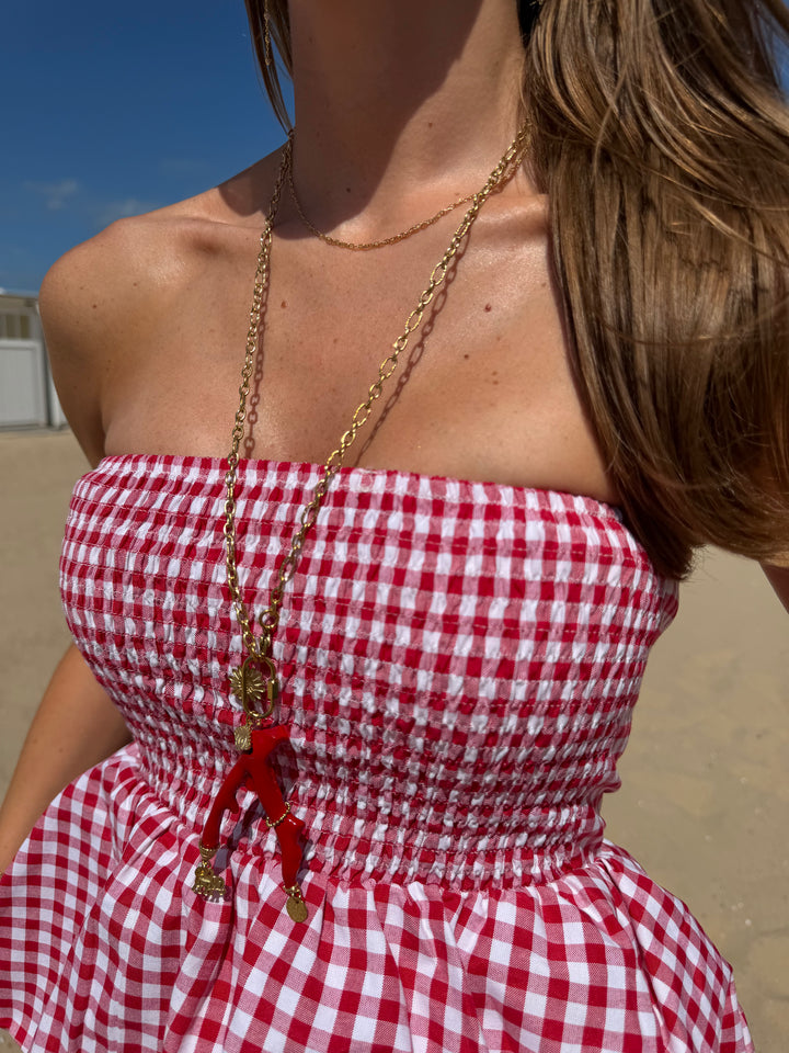 CORAL STATEMENT NECKLACE