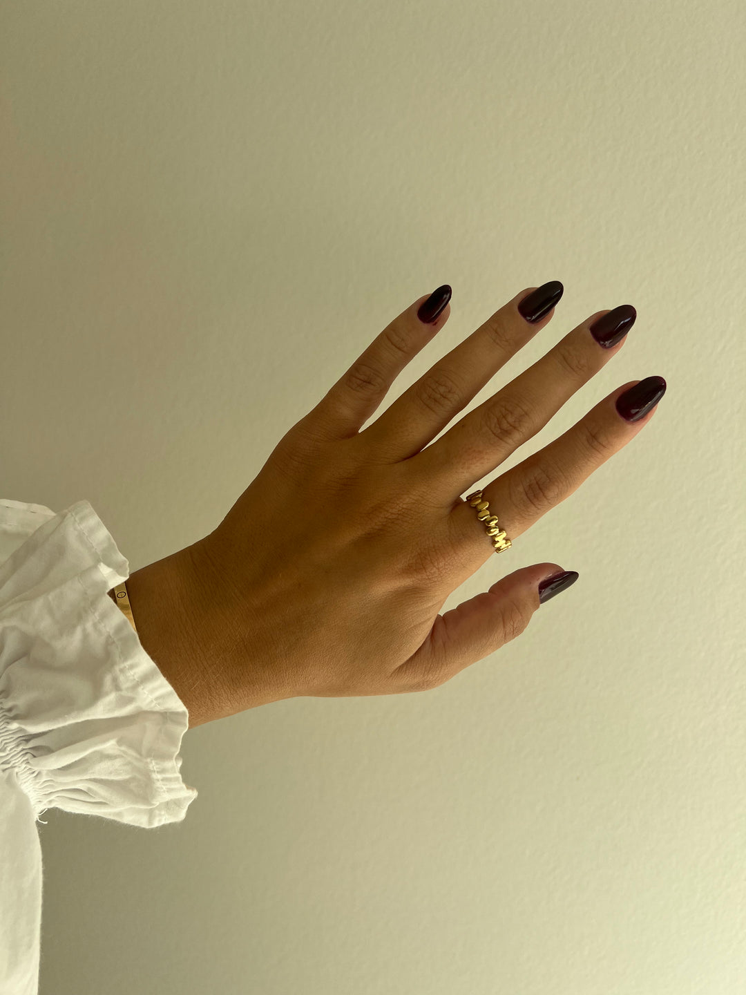 Oval Golden Bar Ring