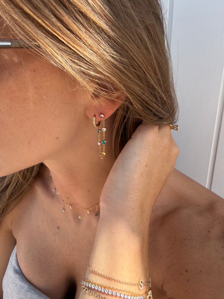 PASTEL GEM LOOPIE EARRING