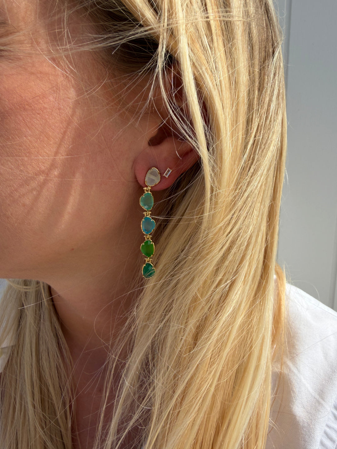 CAPRI BLUE GREEN EARRING SET