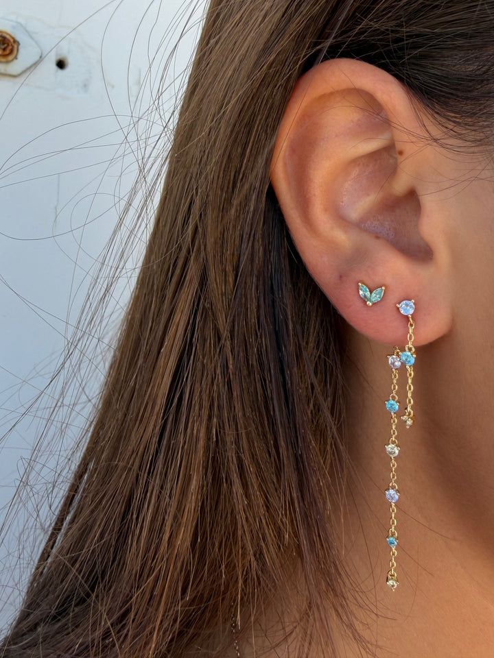 BUTTERFLY AQUA EARSTUD