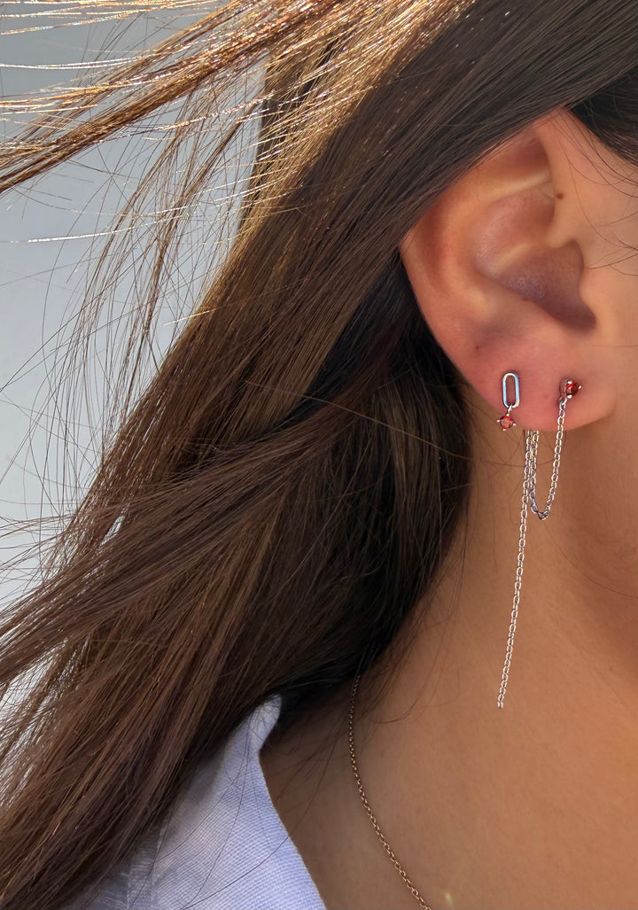 ALIX BORDEAUX EARSTUD SILVER