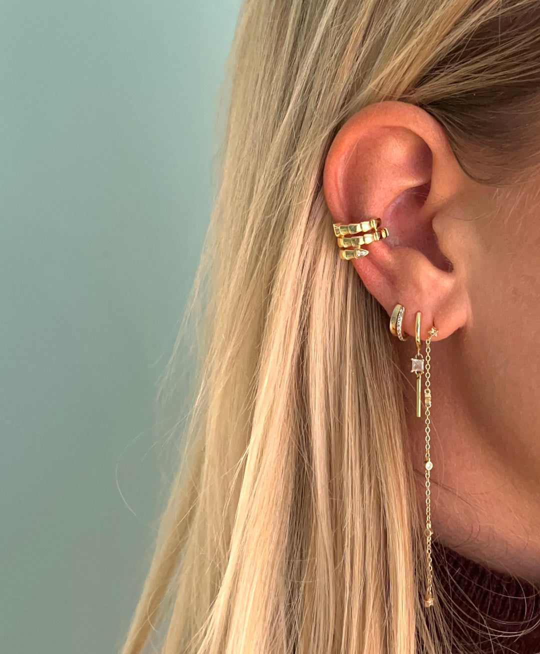 Triple Snake Earcuff