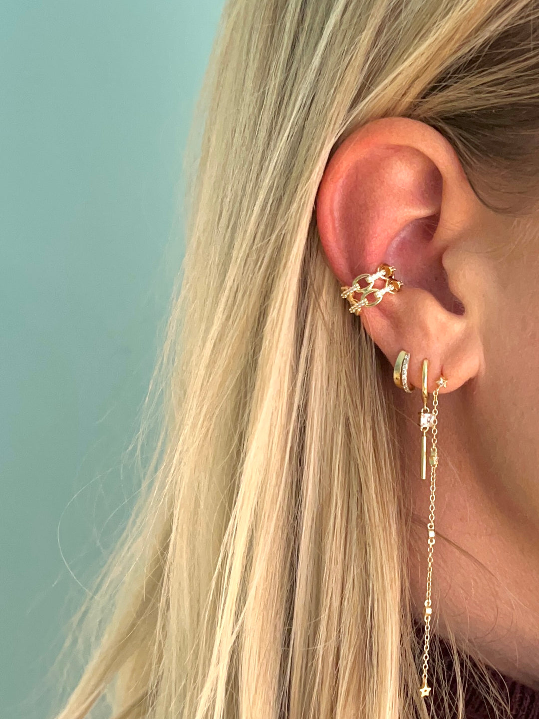 Diamond Double Lock Earcuff