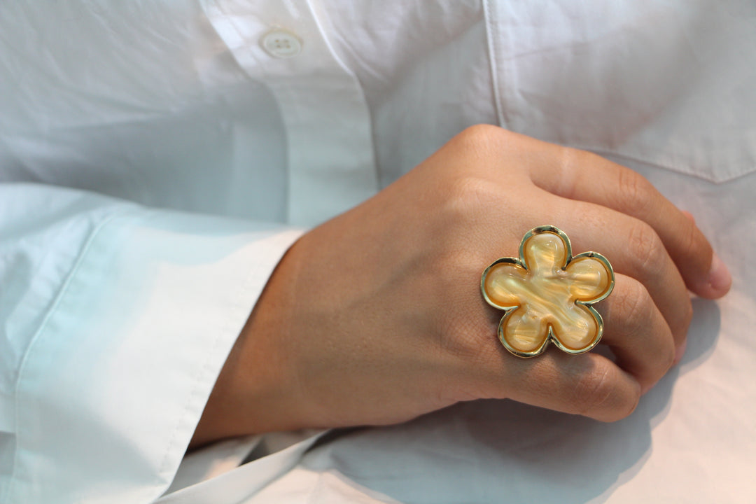 Yellow Flower Ring
