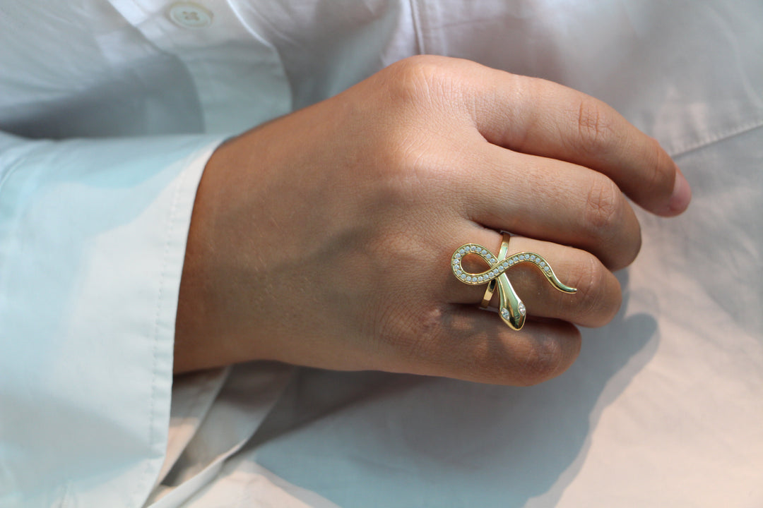 Snake Diamond Ring