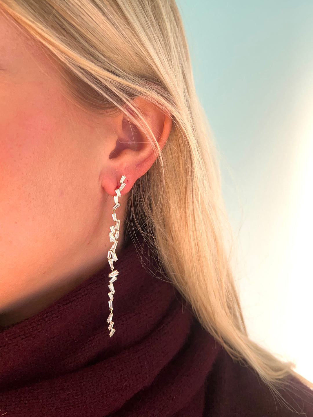 Fine Rectangle Margaux Gold Earrings