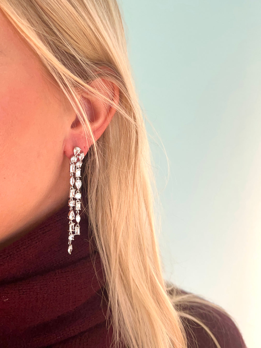 Double Lucy Silver Earrings