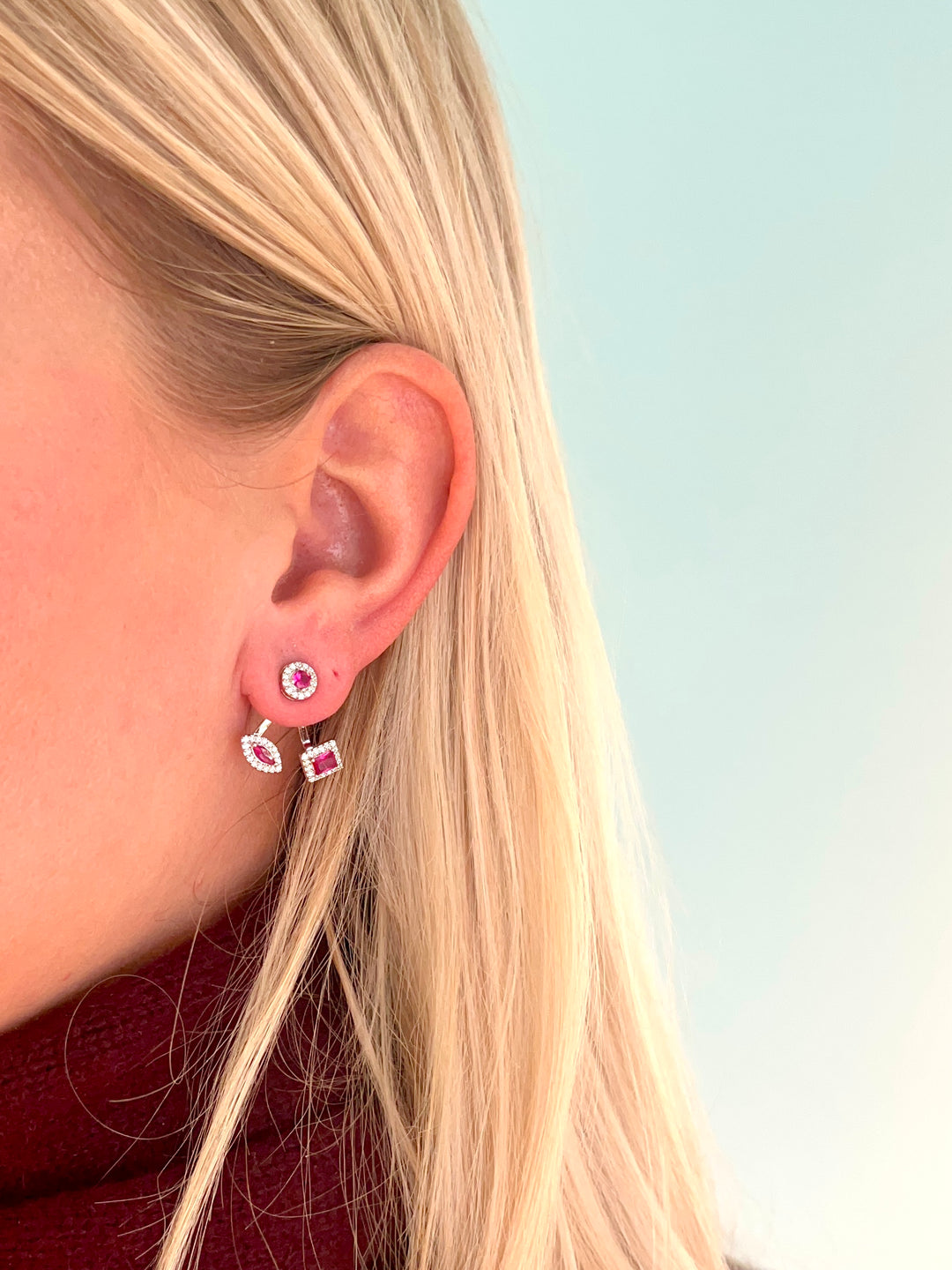 Triple Camille Silver Earring