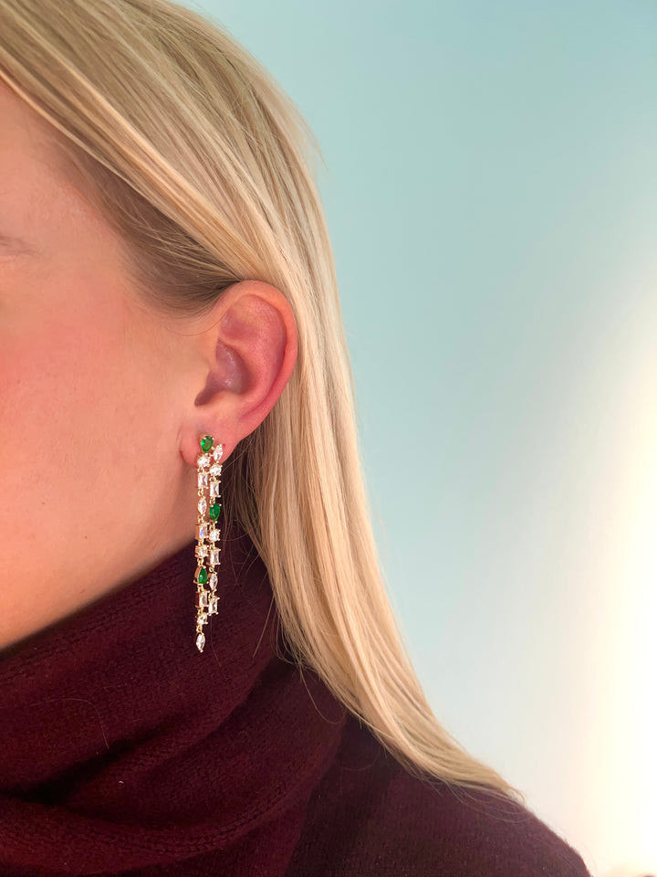 Green Zirconia Lucia Earrings Set