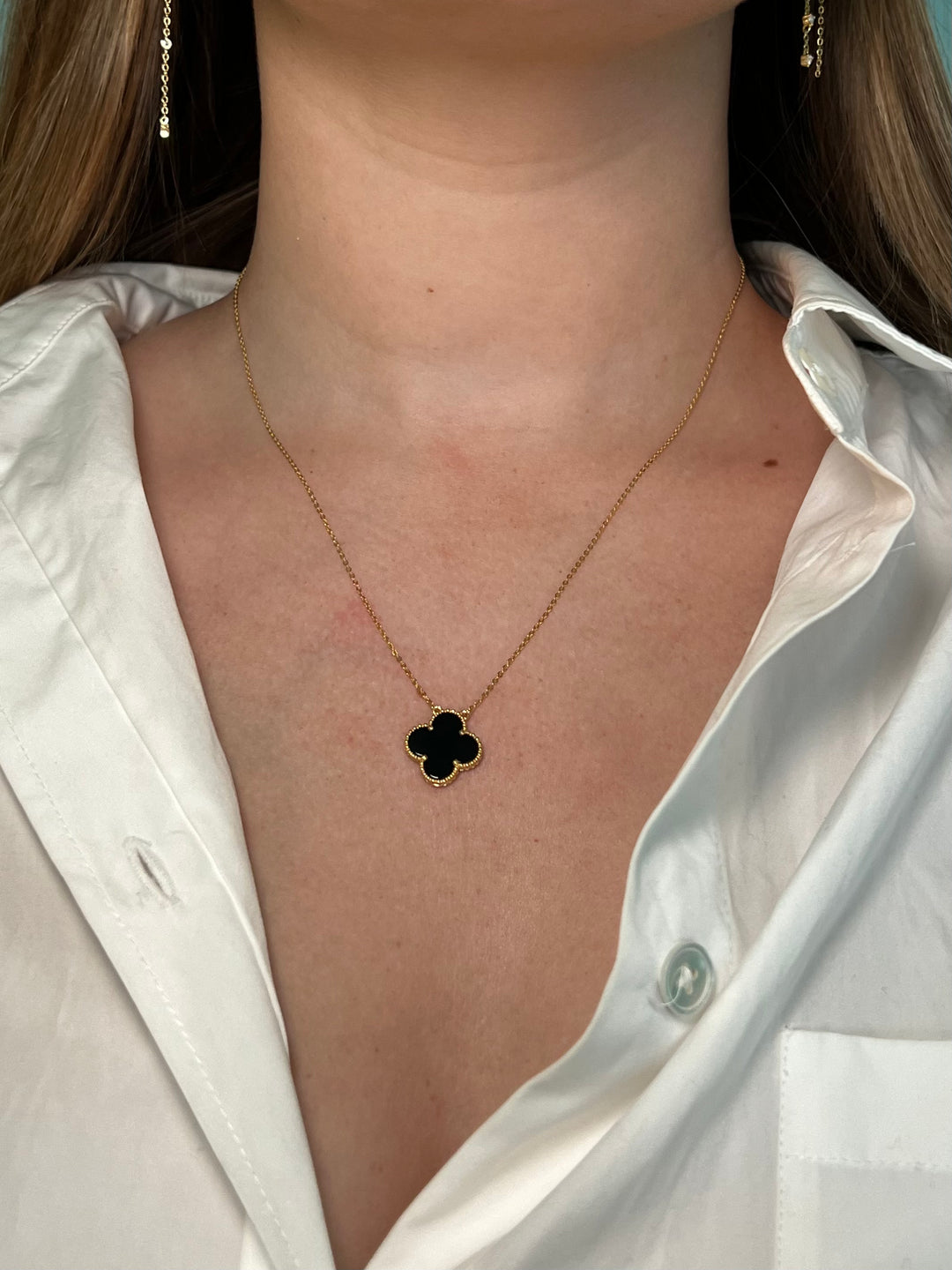 Midnight Clover Necklace