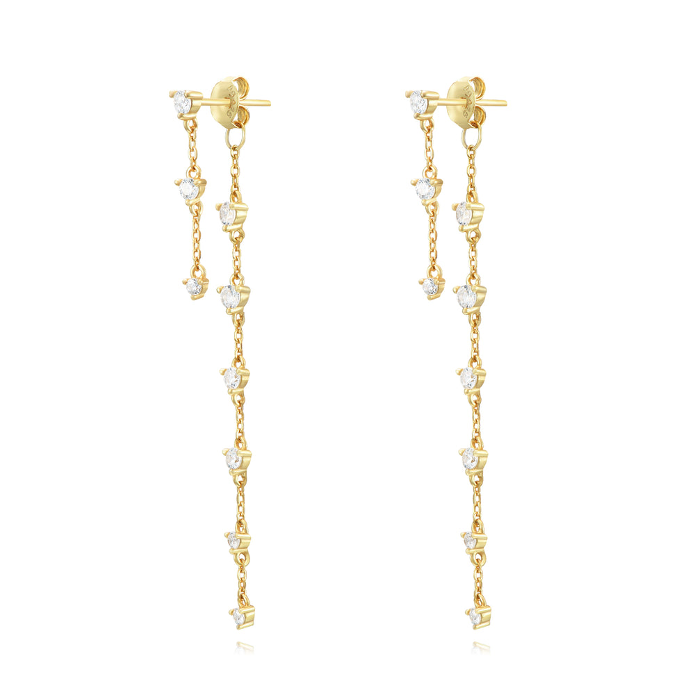 Long Zirconia Drop Earring