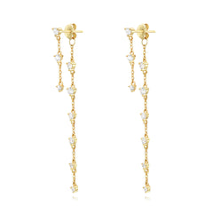 Long Zirconia Drop Earring