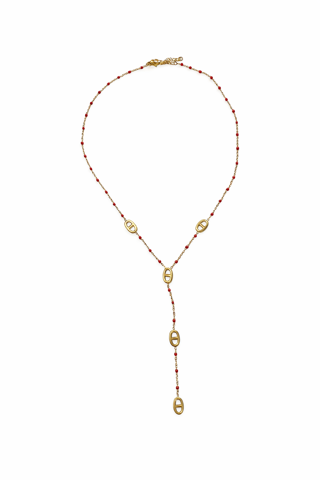 RED LONG SIGNATURE NECKLACE