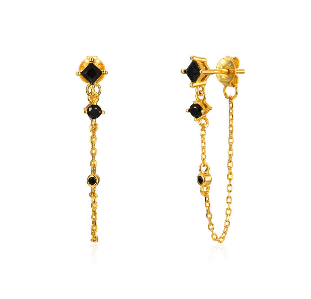 Black Loopie Earring