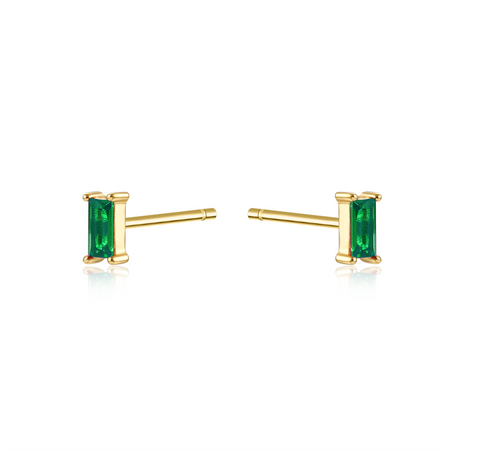 BAGUETTE GREEN EARSTUD