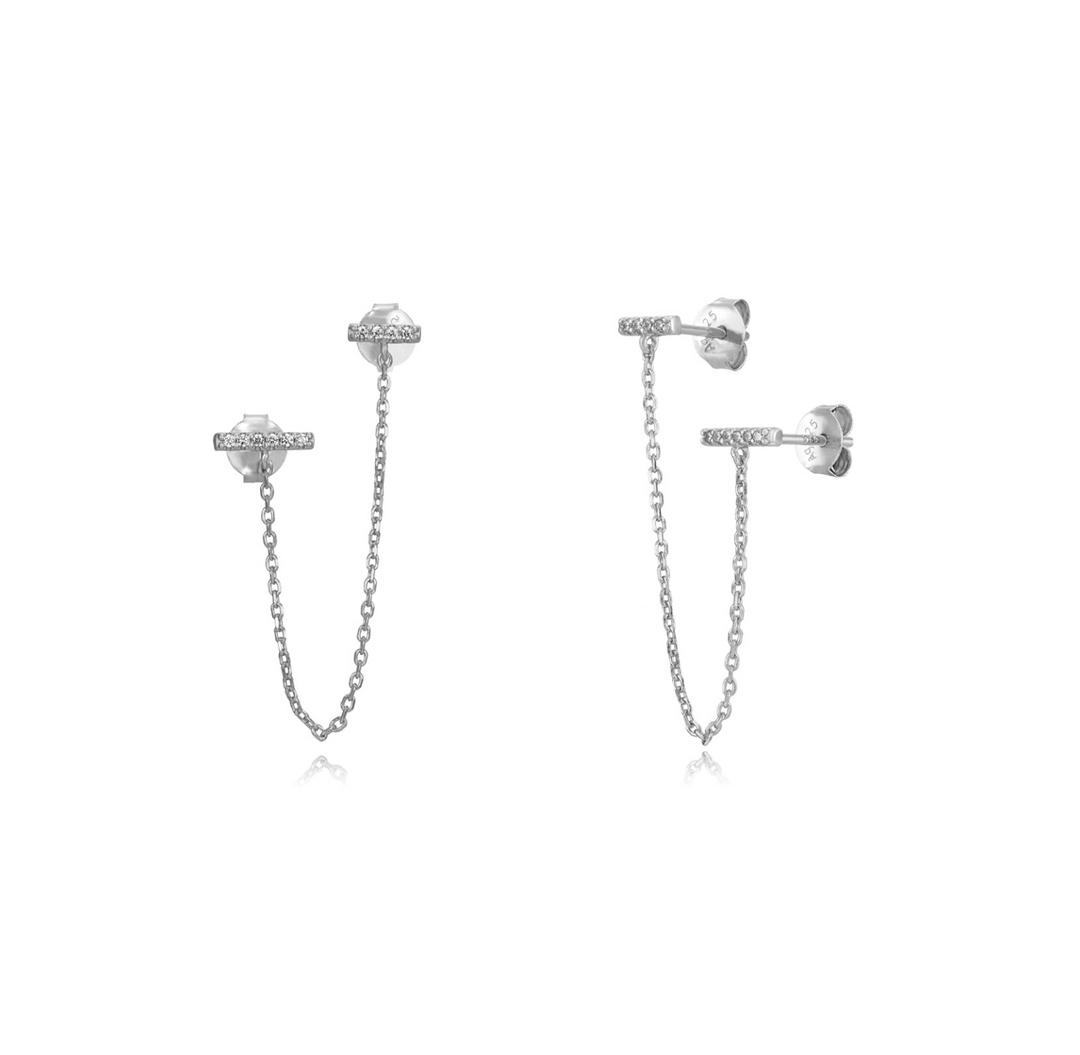 Double Bar Silver Loop