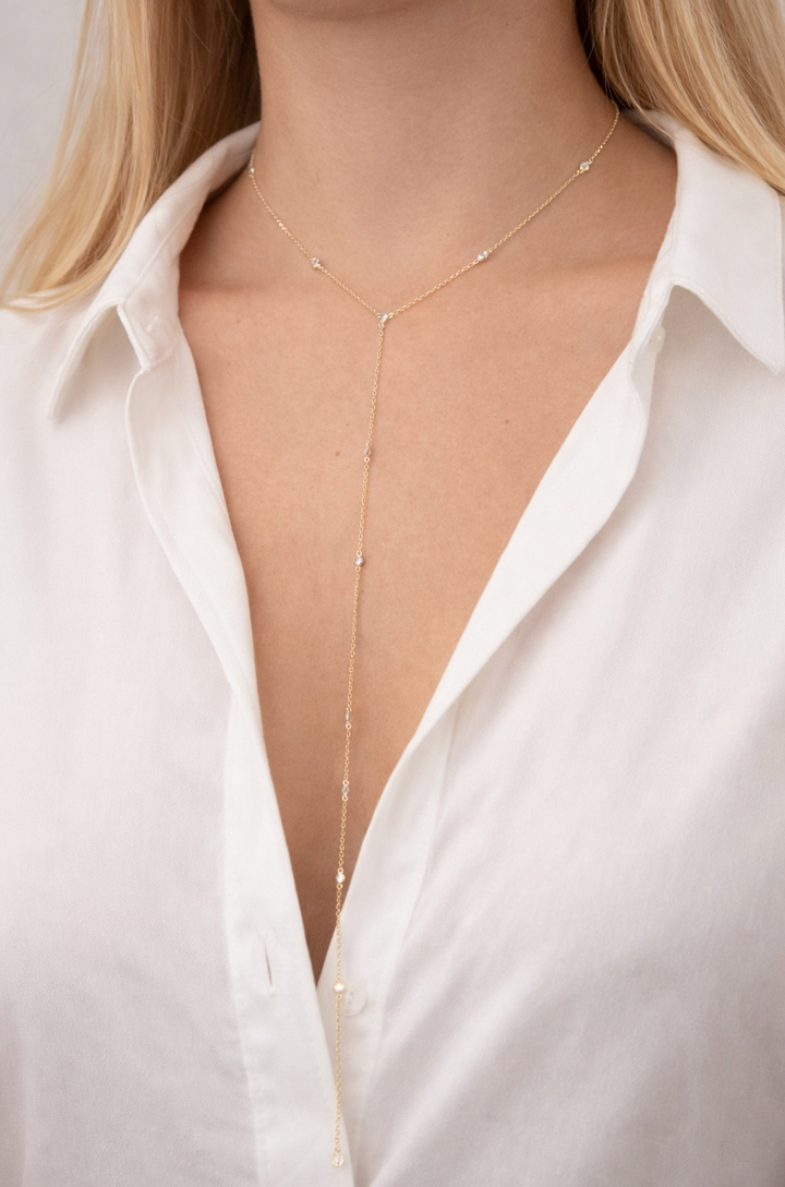 Long Océane Drop Necklace