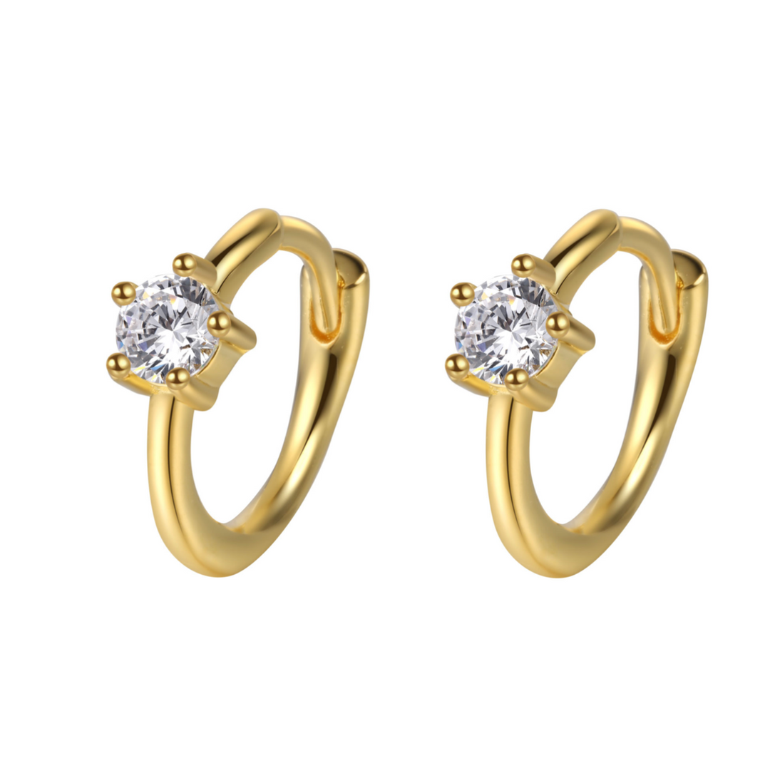 DIAMOND GOLD STUD HOOPIE