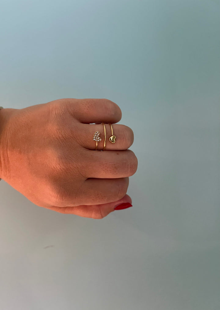 Gold Spiral Heart Ring