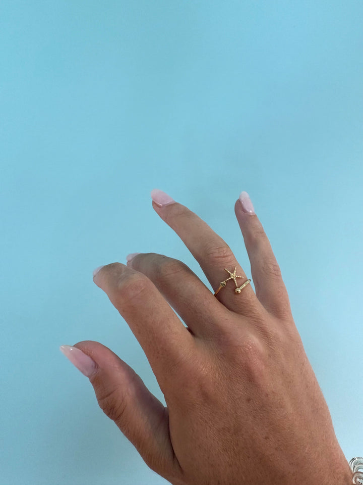 RING MET STIPPEN VAN EEN ZEESTER