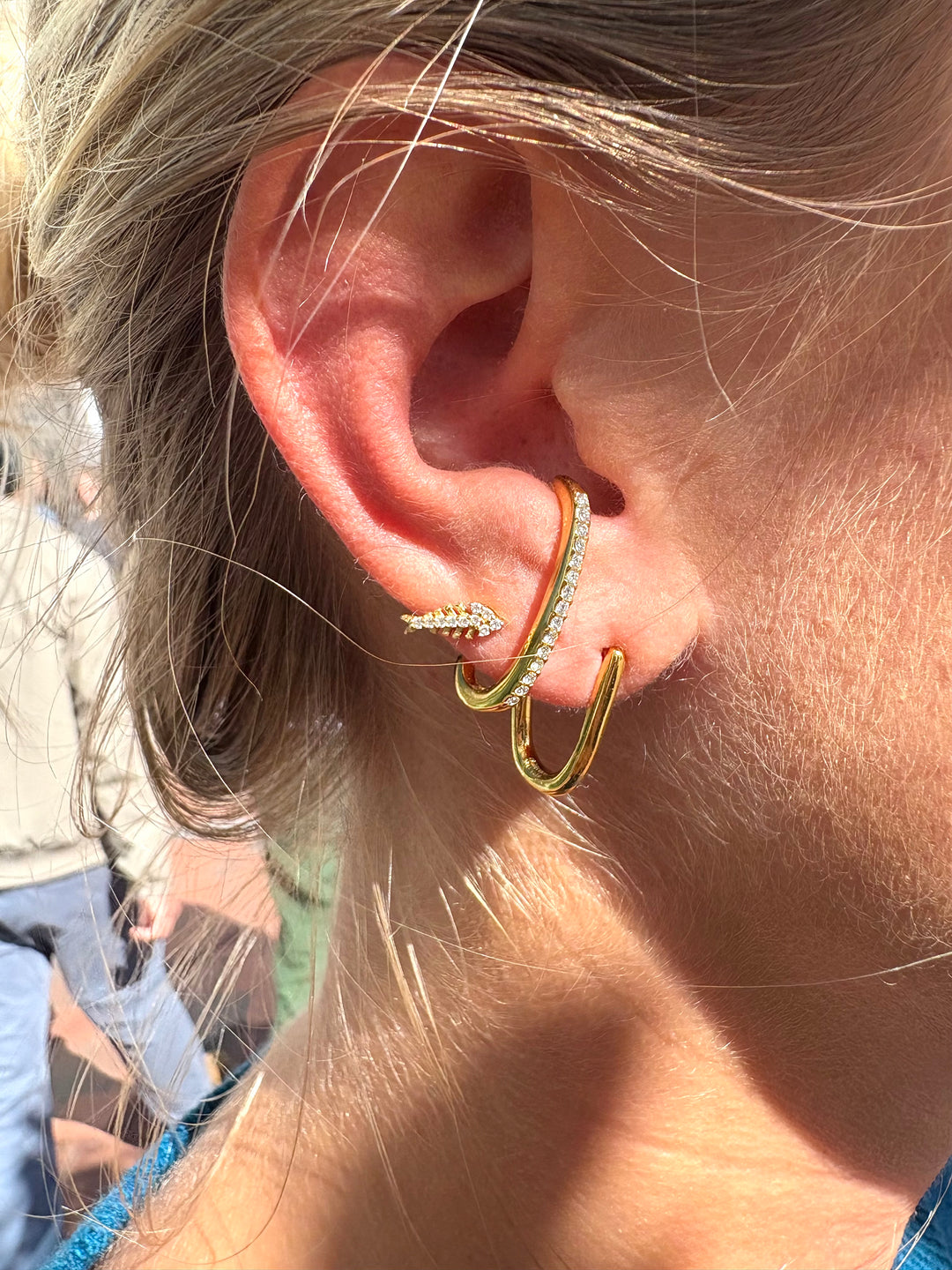 Diamond Gold Tangle Earring