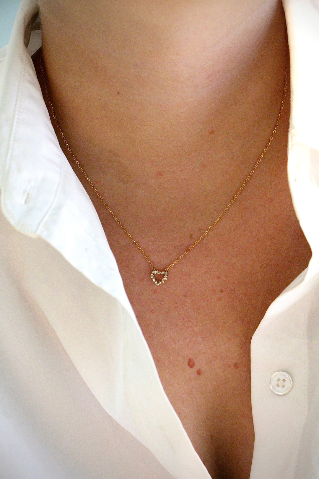 Mini Diamond Heart Necklace