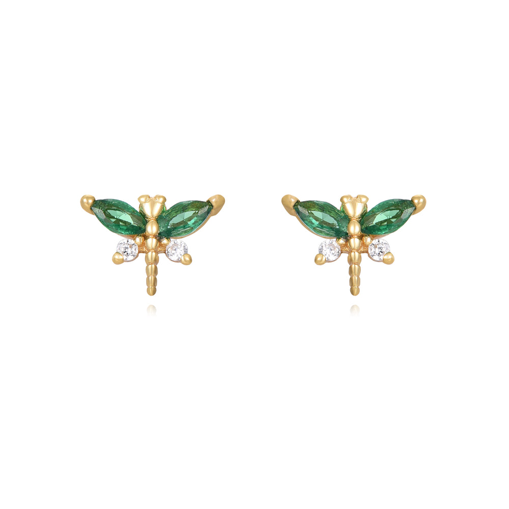 DRAGONFLY GOLD EARSTUD