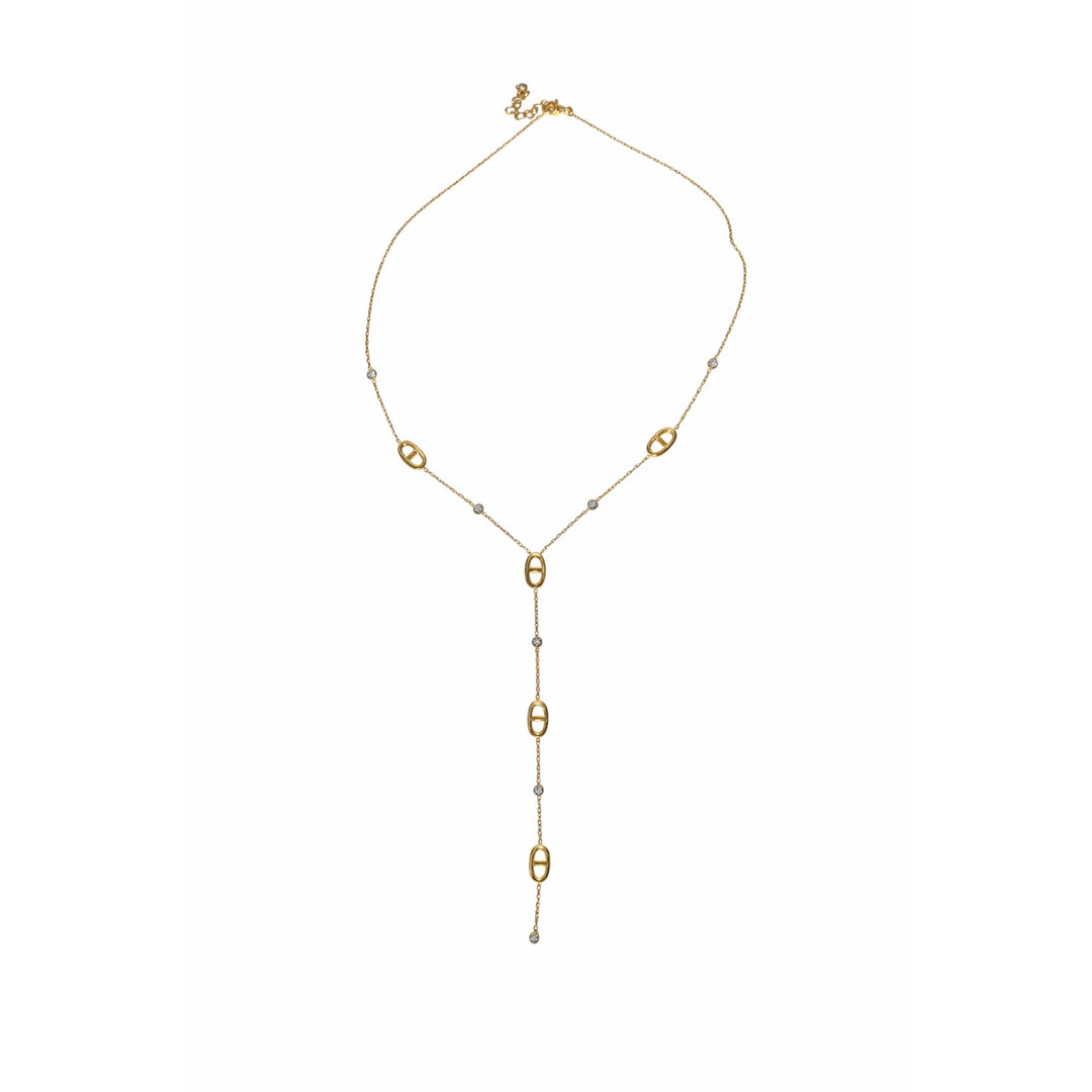 GOLD LONG SIGNATURE NECKLACE